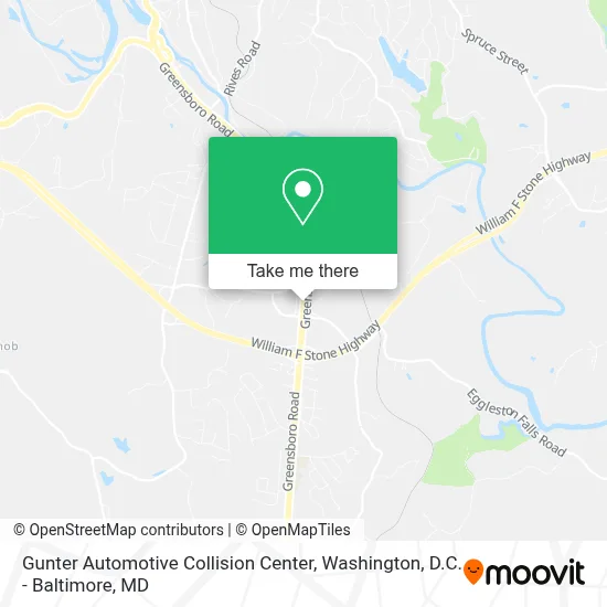 Gunter Automotive Collision Center map