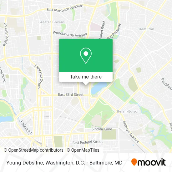 Young Debs Inc map