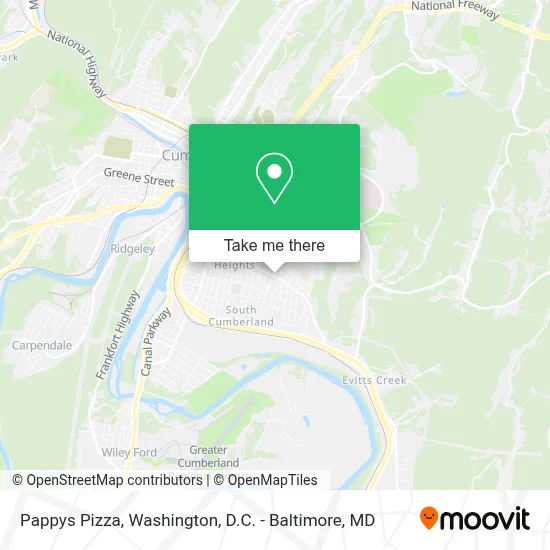 Pappys Pizza map