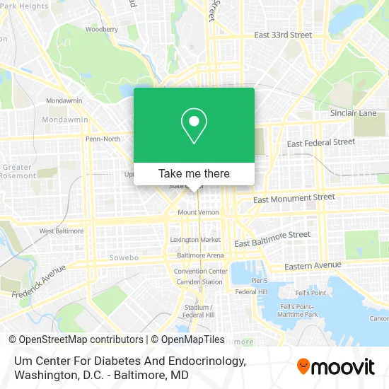 Um Center For Diabetes And Endocrinology map