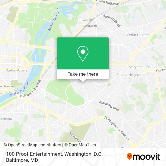 100 Proof Entertainment map