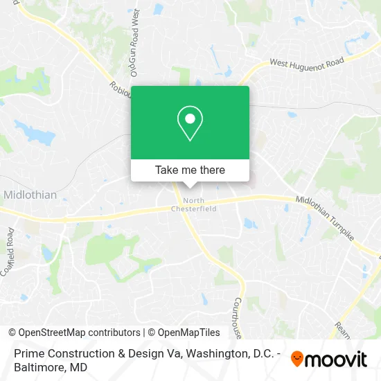 Prime Construction & Design Va map