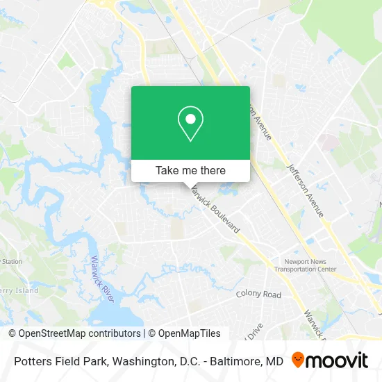 Potters Field Park map