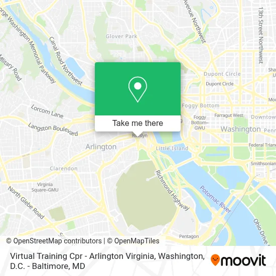 Virtual Training Cpr - Arlington Virginia map