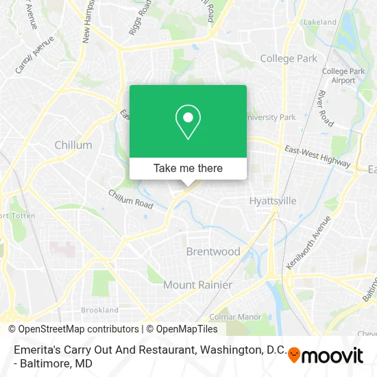 Emerita's Carry Out And Restaurant map