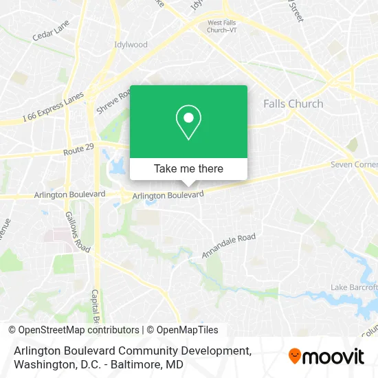 Arlington Boulevard Community Development map