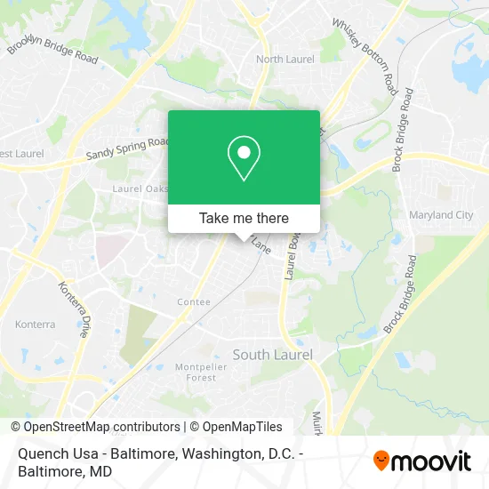 Quench Usa - Baltimore map