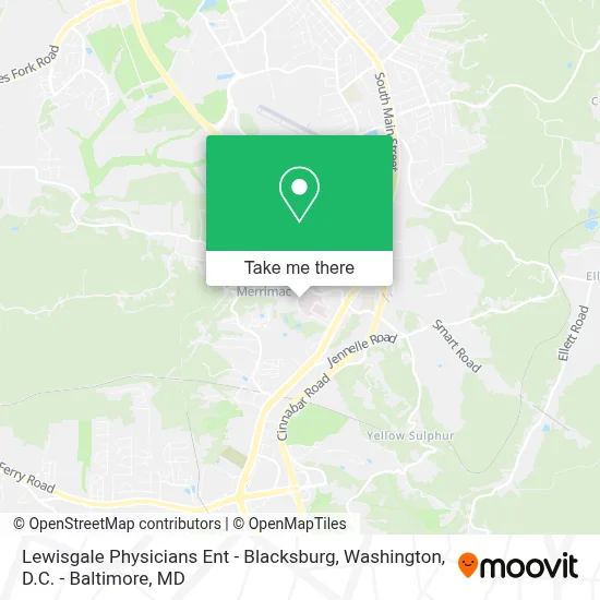 Lewisgale Physicians Ent - Blacksburg map
