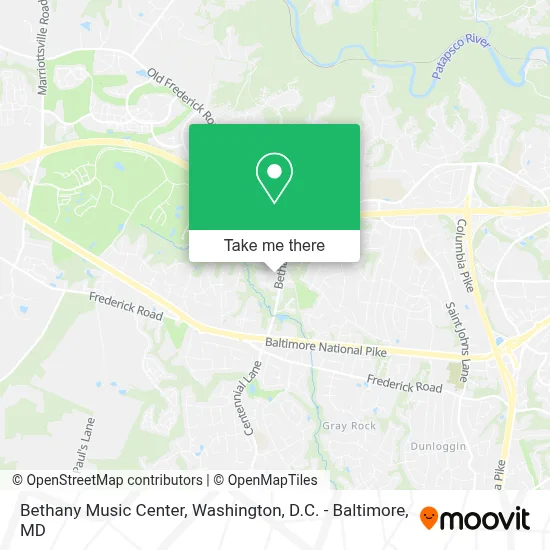 Bethany Music Center map