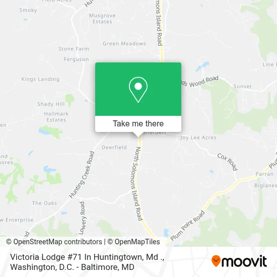 Victoria Lodge #71 In Huntingtown, Md . map