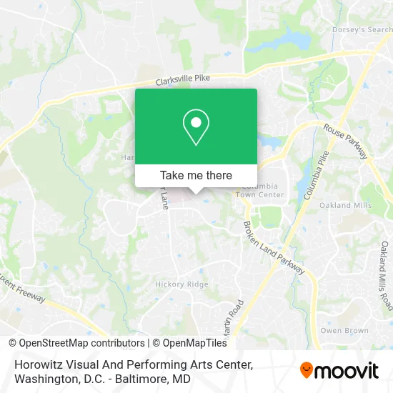 Horowitz Visual And Performing Arts Center map