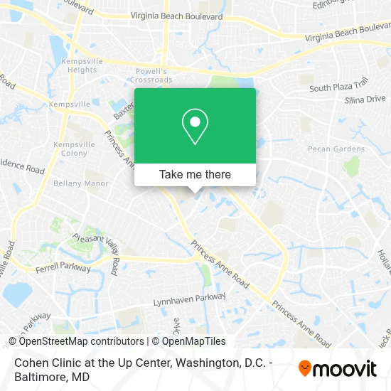 Cohen Clinic at the Up Center map
