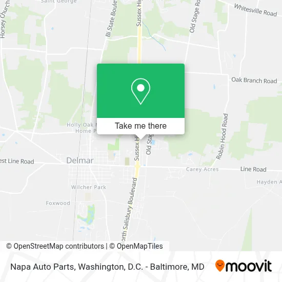 Napa Auto Parts map