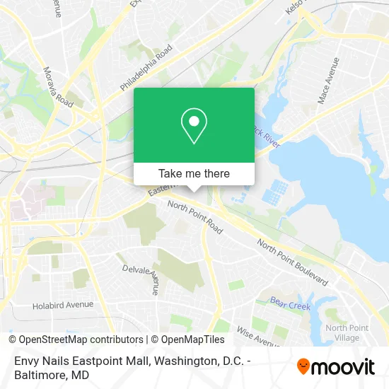 Envy Nails Eastpoint Mall map
