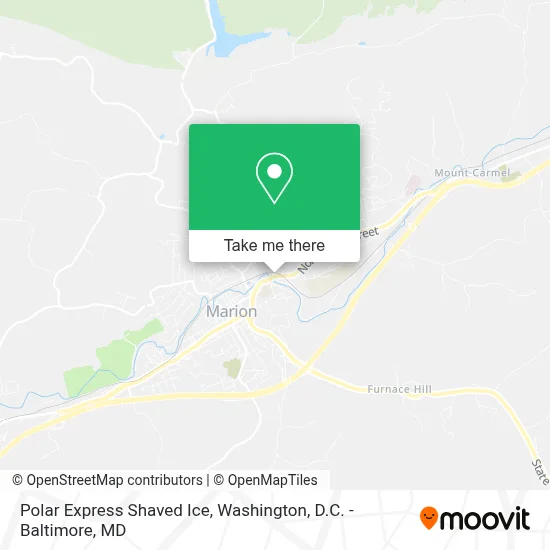 Polar Express Shaved Ice map