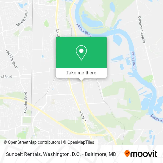 Sunbelt Rentals map