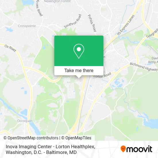 Inova Imaging Center - Lorton Healthplex map