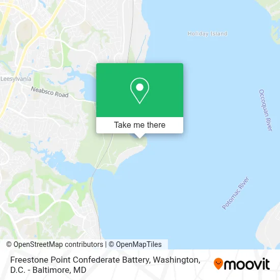 Freestone Point Confederate Battery map