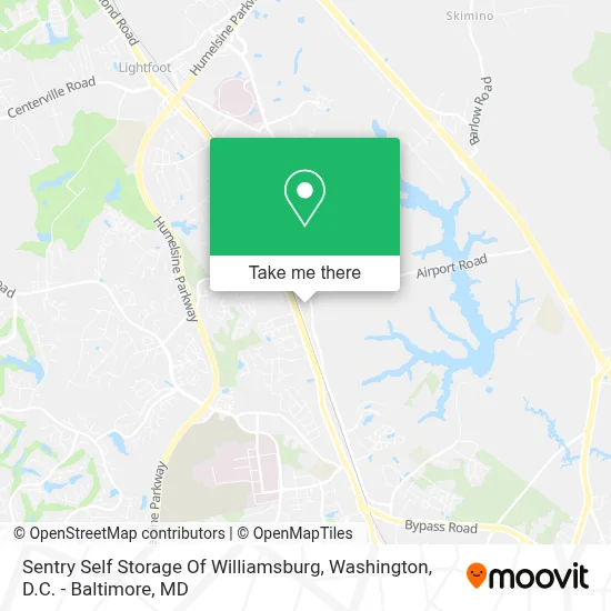 Sentry Self Storage Of Williamsburg map