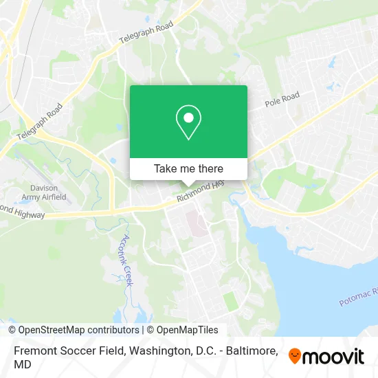Fremont Soccer Field map