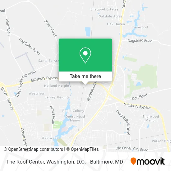 The Roof Center map