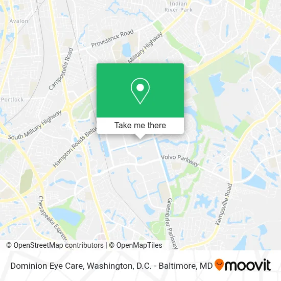 Dominion Eye Care map