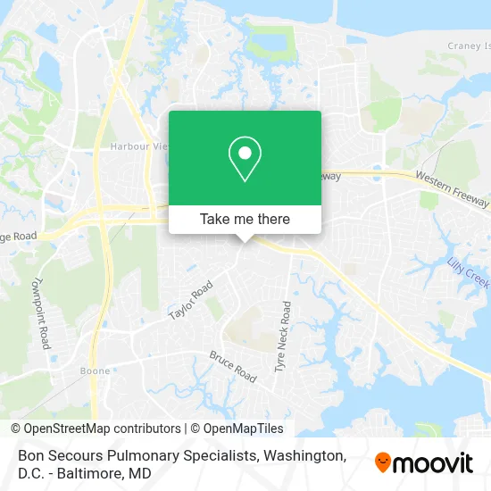 Bon Secours Pulmonary Specialists map