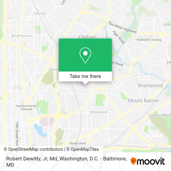 Robert Dewitty, Jr, Md map