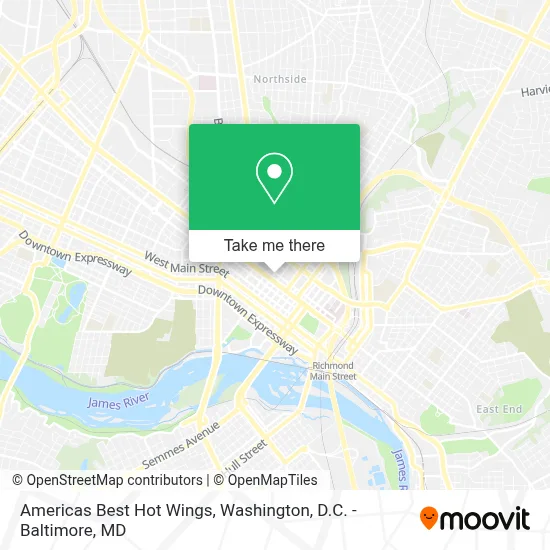 Americas Best Hot Wings map