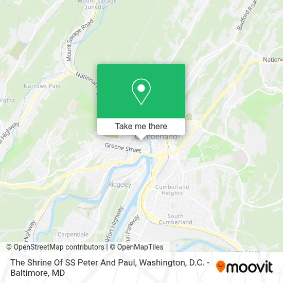 The Shrine Of SS Peter And Paul map