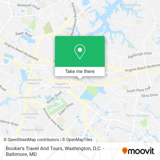 Booker's Travel And Tours map