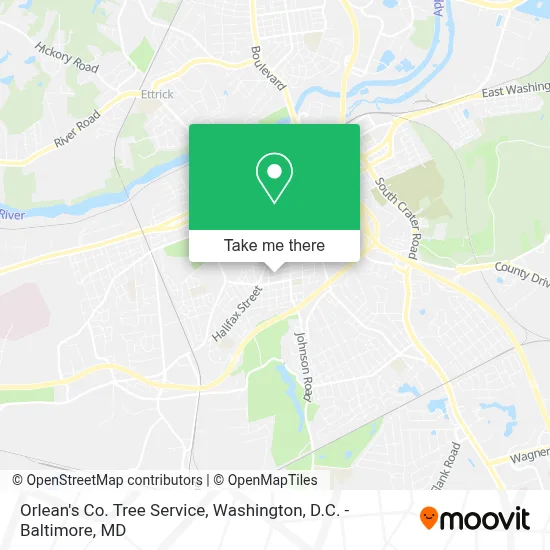 Orlean's Co. Tree Service map