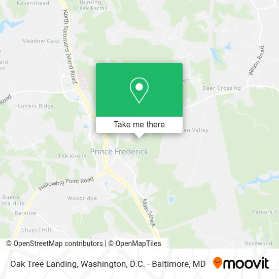 Oak Tree Landing map