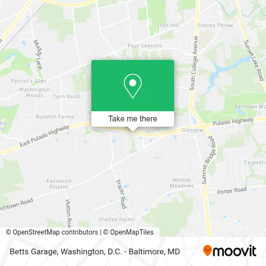 Betts Garage map