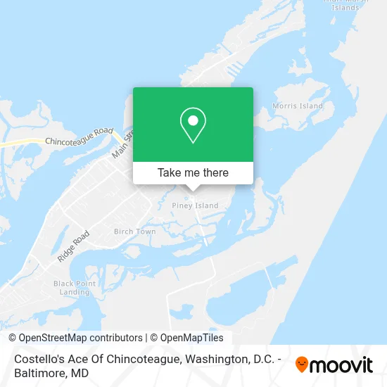 Costello's Ace Of Chincoteague map