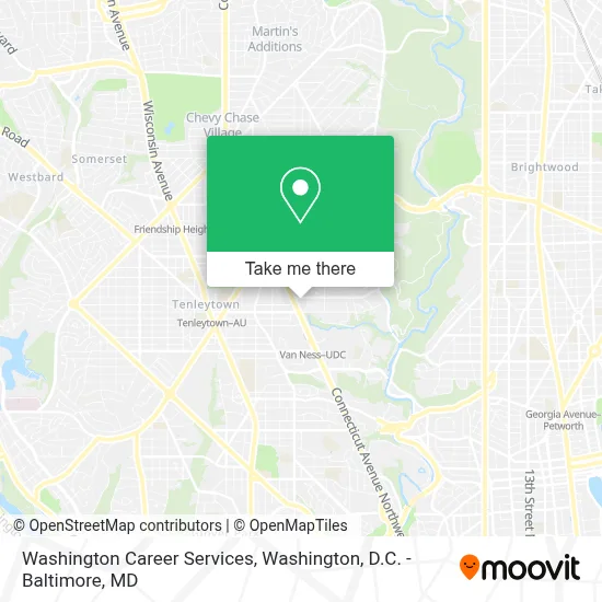Washington Career Services map