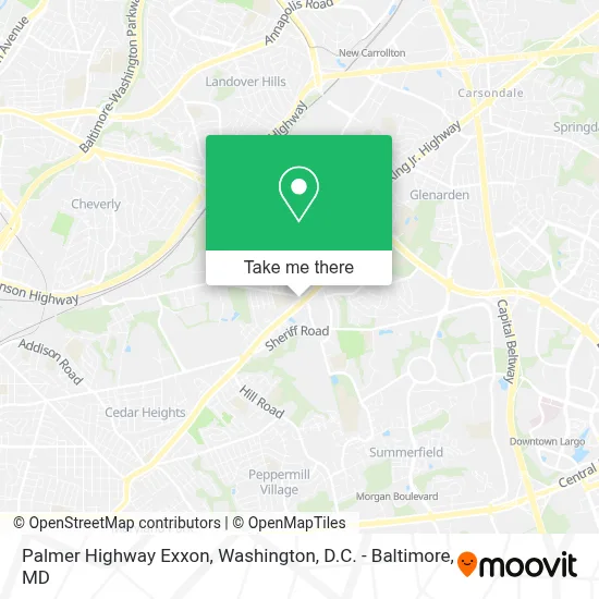 Palmer Highway Exxon map