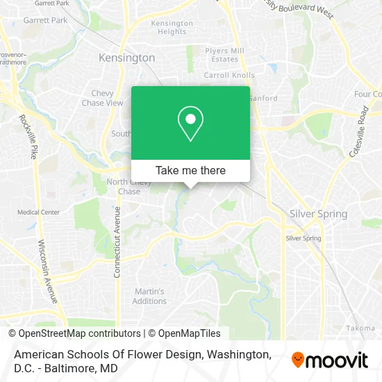 American Schools Of Flower Design map