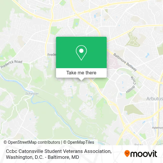 Ccbc Catonsville Student Veterans Association map