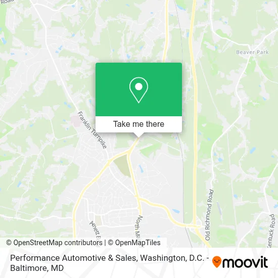 Performance Automotive & Sales map