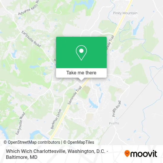 Which Wich Charlottesville map