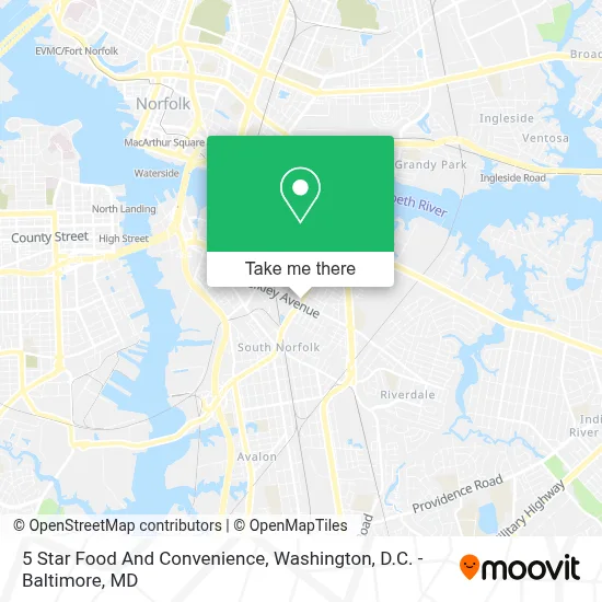 5 Star Food And Convenience map