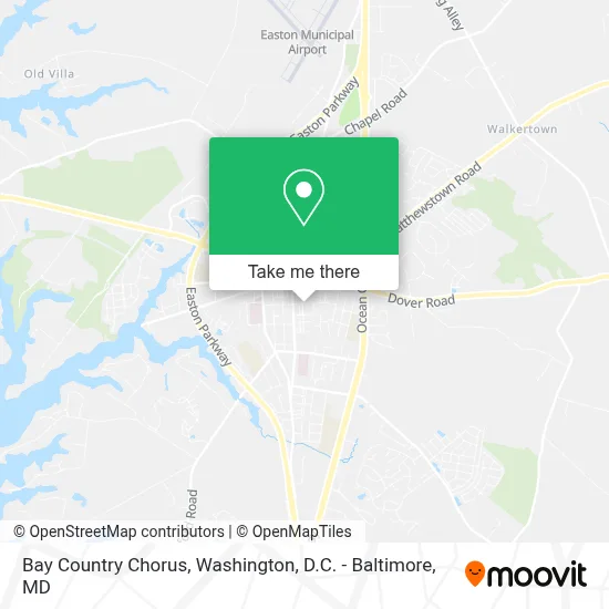 Bay Country Chorus map