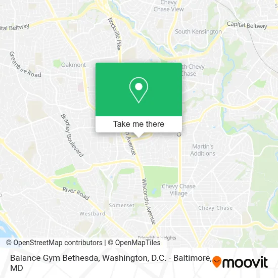 Balance Gym Bethesda map