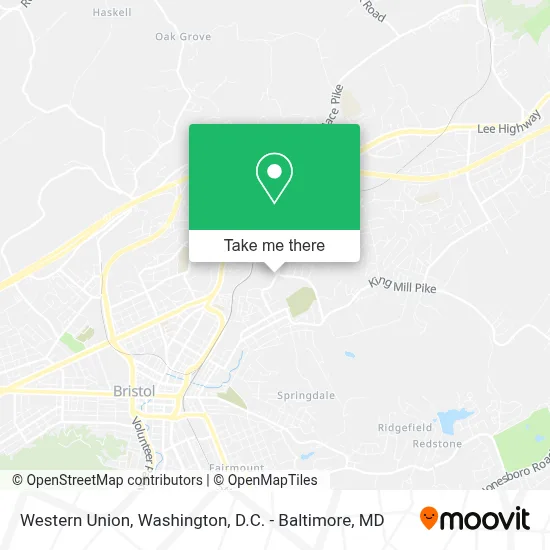 Western Union map