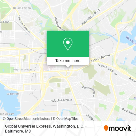 Global Universal Express map