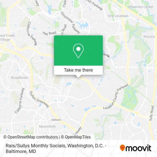 Rais/Sullys Monthly Socials map