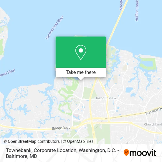 Townebank, Corporate Location map