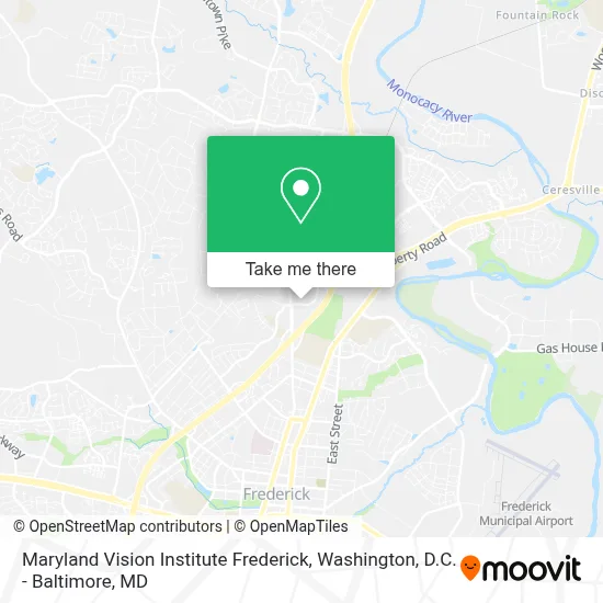 Maryland Vision Institute Frederick map