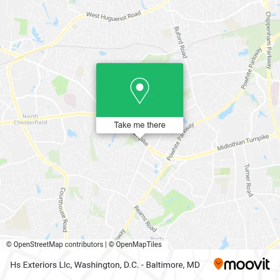 Hs Exteriors Llc map